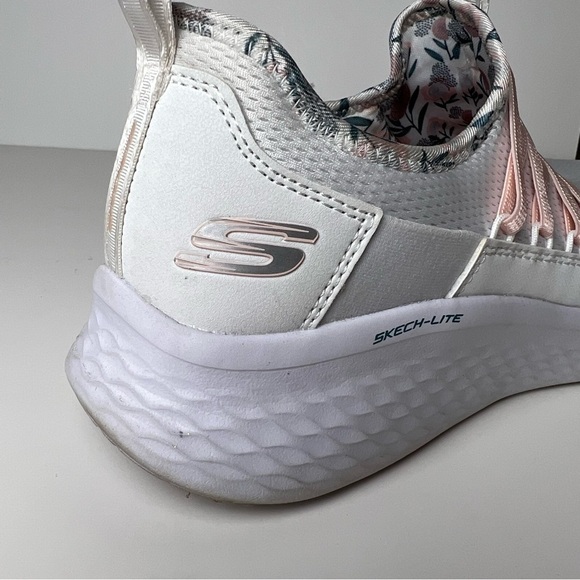 Skechers Sketch-Lite Pro Flourishing Steps Size 9 White Floral Pink Sporty Comfy - Picture 14 of 16